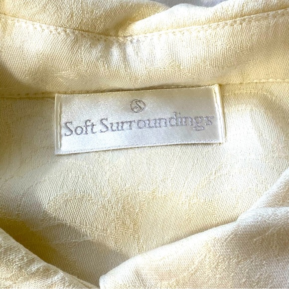 Soft Surroundings Button Front Long Sleeve Tunic Top XL Tencel Rayon Cut 7322 - Picture 3 of 10